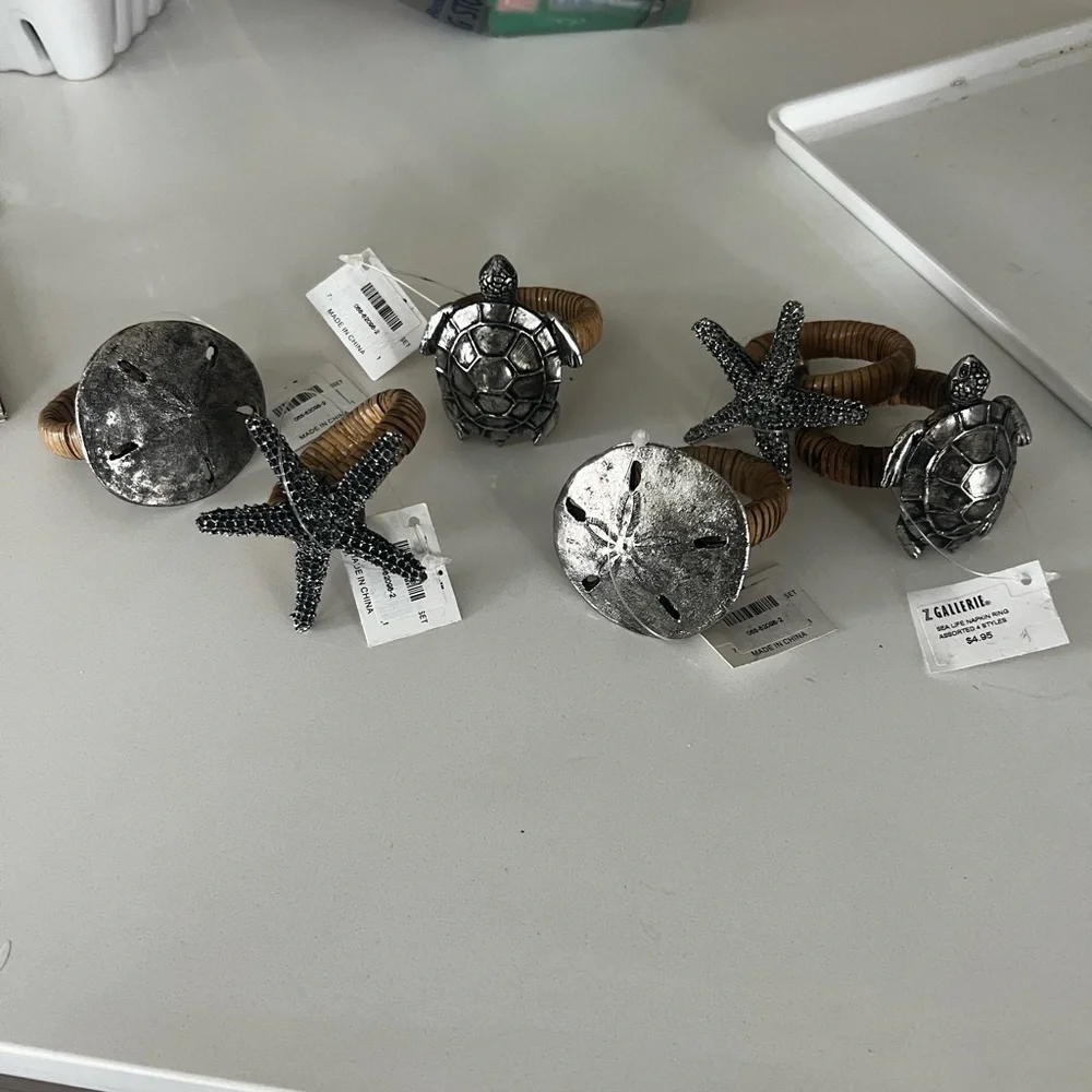 NWT nautical napkin holders- zgallerie brand